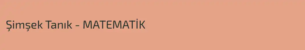 Şimşek Tanık - MATEMATİK